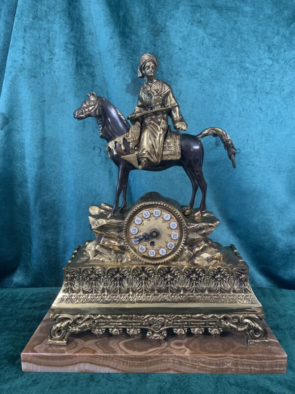 ANTIGUO RELOJ DE REPISA EN BRONCE DEL IMPERIO FRANCES MEDIADOS DEL S.XIX - Imagen 2