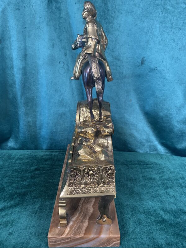 ANTIGUO RELOJ DE REPISA EN BRONCE DEL IMPERIO FRANCES MEDIADOS DEL S.XIX - Imagen 8