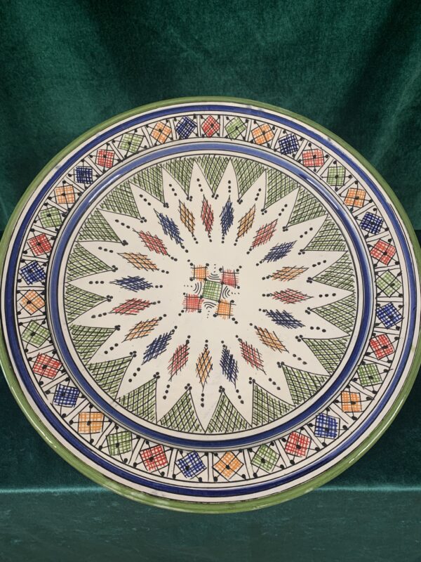 PRECIOSA FUENTE PARA CUSCUS DE ARTESANÍA MARROQUÍ - Imagen 2