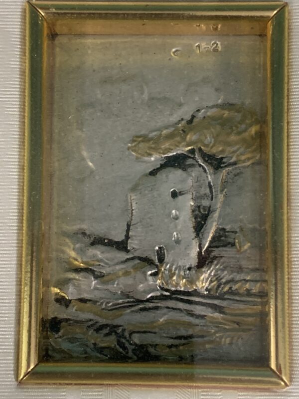 CUADRO DE PLATA DE LEY PINTADA A MANO PROCEDENCIA ITALIANA - Imagen 3
