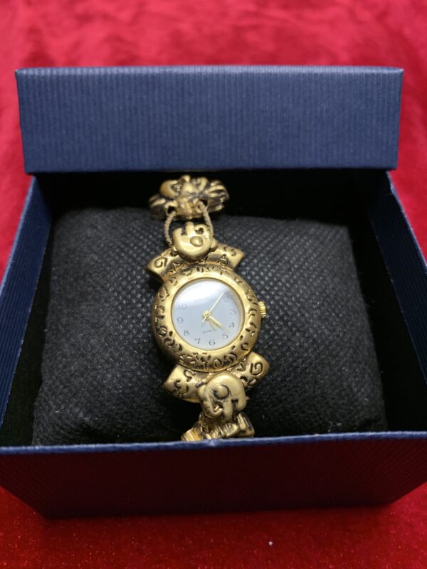 RELOJ;  «CASWATCH»  MUJER NUEVO DORADO DECORACIÓN SOL Y LUNA - Imagen 12