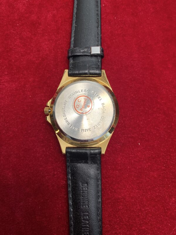 RELOJ; «THERMIDOR» HOMBRE TRASERA EN ACERO Y PULSERA DE CUERO - Imagen 4