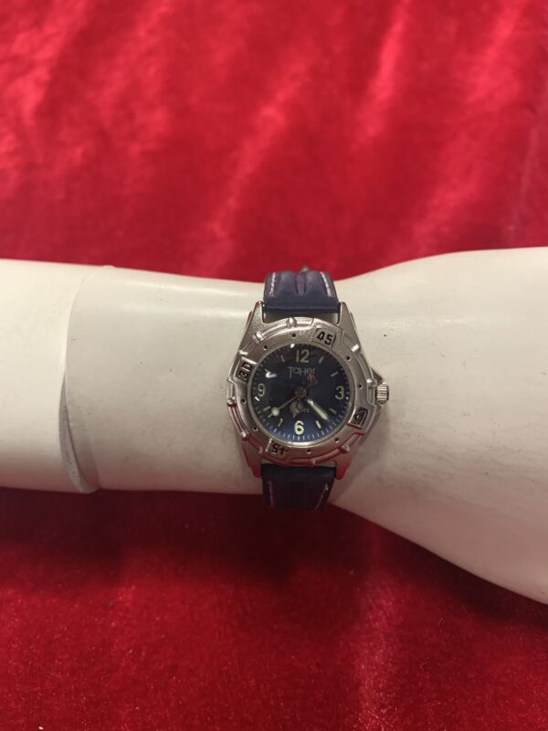 RELOJ; «TAHER» INFANTIL CAJA DE METAL CON PULSERA DE CUERO Y NYLON - Imagen 2