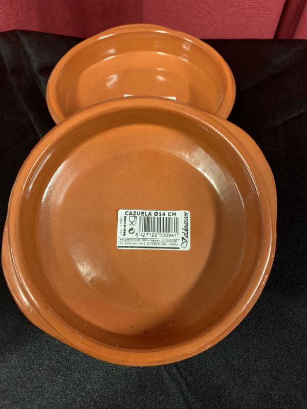 MENAJE; LOTE 6 CAZUELAS DE BARRO 14 CM. - Imagen 2